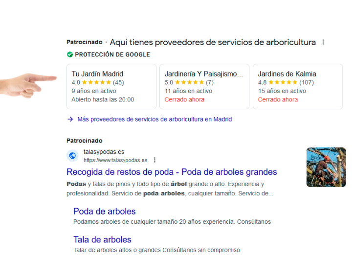 Anuncios de servicios locales de Google